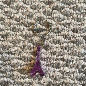 Purple Eiffel Tower Keychain